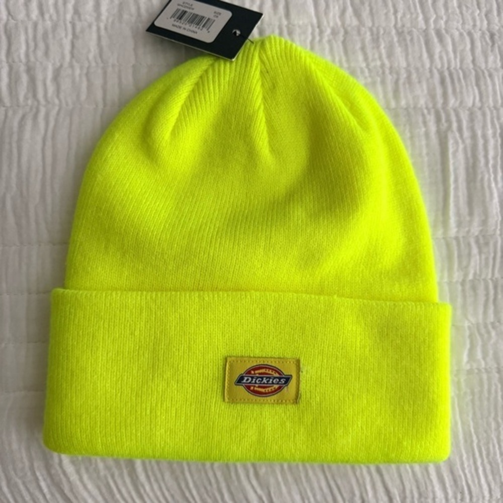NWT Dickies unisex neon yellow beanie